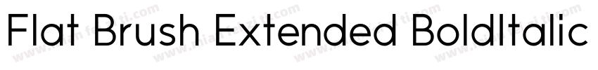 Flat Brush Extended BoldItalic字体转换